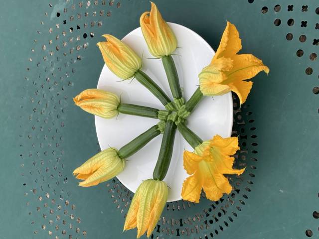 400 g de petites courgettes avec les fleurs