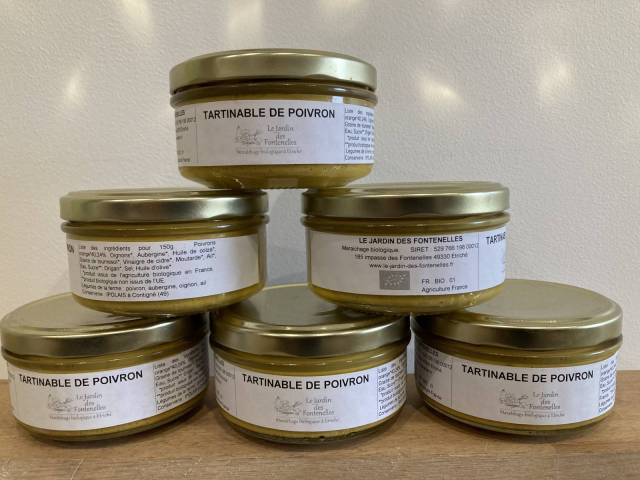 3 pots de Tartinable de poivron orange
